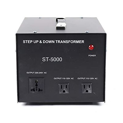 5000W Voltage Converter Transformer, Heavy Duty Step Up/Down 110V to 220V & 220V to 110V, High Efficiency Power Adapter for Home & Travel Use