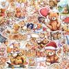 100 PCS Cute Bear Stickers Pack  Waterproof Vinyl Decals for Water Bottles, Laptops, Phones, Notebook, Cars  Cool Vibrant Graphics for Cute Bear Enthusiast view 1