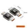 cablecc UHD 8K 60hz HDMI Male to HDMI 2.1 Male Extension Adapter Extender Transparent with Smart LED Light Support HDTV view 2