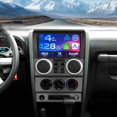 Inefala 4+128G Radio for Jeep Wrangler 4 Doors 2007-2010 Android 15 Stereo