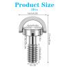 2 Pcs 1/4-20 Thread D-Ring Camera Fixing Screws, Stainless Steel Tripod Camera Mount Screw Quick Release Mounting Screw Adapter for Camera Camcorder Tripod Monopod QR Quick Release Plate view 2