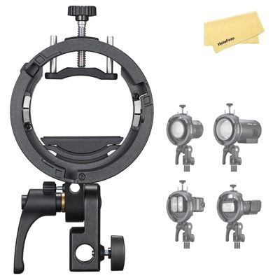 GODOX S3 Speedlite Bowens Mount Flash Holder Bracket for Godox V1 V100 V1Pro V860III TT350 AD100 AD200 AD300 Speedlite Strobe Flashes,S-Type Holder,Precise Tilt Control,S2 Bracket Updated Version