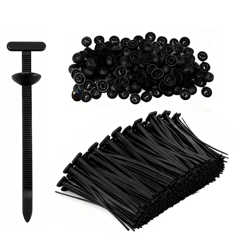 150-Pack 4-Inch (3.74-Inch) Heavy Duty Black Nylon Cable Ties - 50lbs Tensile Strength, Self-Locking Zip Ties for Automotive Fender Liner Repair & Universal Fastening