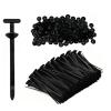 150-Pack 4-Inch (3.74-Inch) Heavy Duty Black Nylon Cable Ties - 50lbs Tensile Strength, Self-Locking Zip Ties for Automotive Fender Liner Repair & Universal Fastening view 1