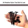 150-Pack 4-Inch (3.74-Inch) Heavy Duty Black Nylon Cable Ties - 50lbs Tensile Strength, Self-Locking Zip Ties for Automotive Fender Liner Repair & Universal Fastening view 4