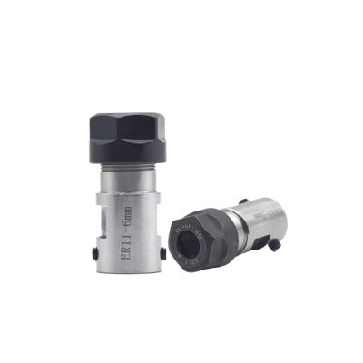 1pcs Motor Clamp Collet Chuck Hoder C16 ER11 35L 5mm 6mm 8mm Collet ER11A Nut Shaft Motor Lengthened Clamp for Computerized Numerical Control Milling(ER11-6.35MM)