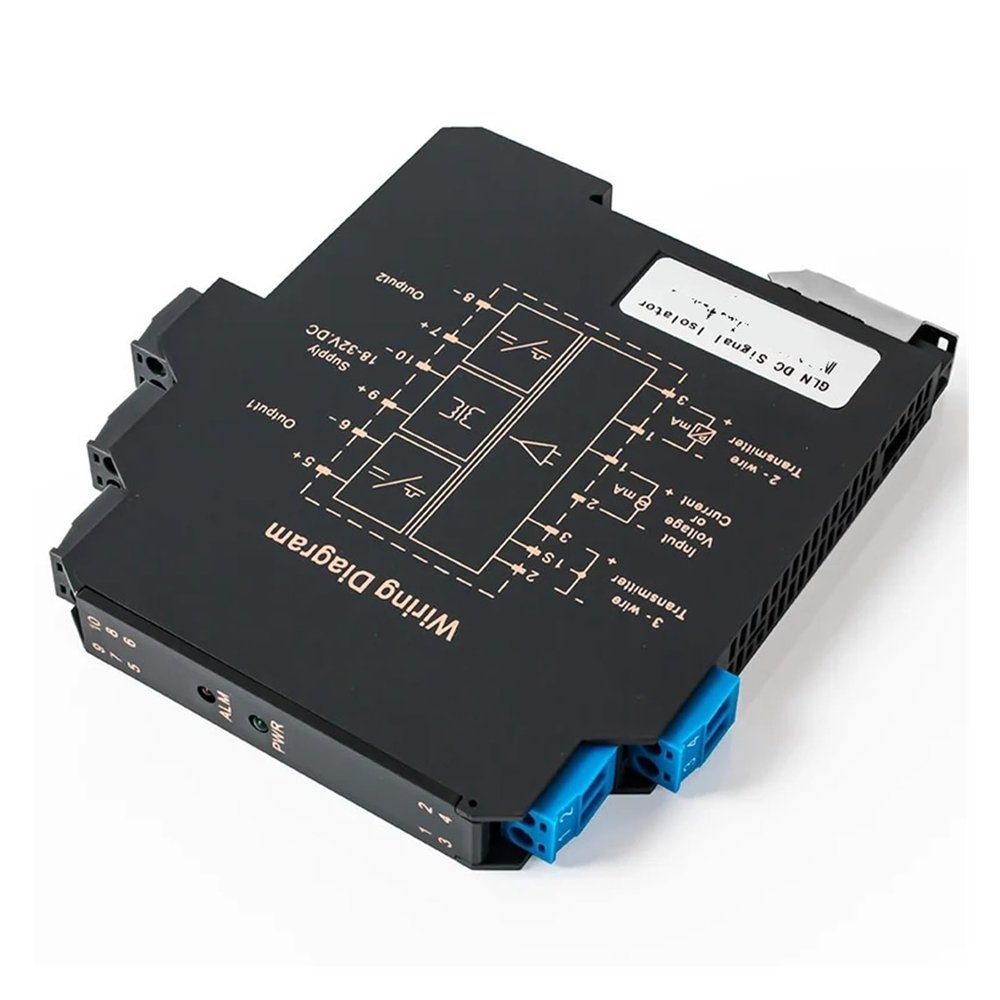 ONTYLTFP 0-10V to 4-20mA 0-10V DC24V 1 in 2 Out Ultra-Thin Analog Signal 35mm DIN Rail(0-10V Output)