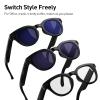 AI Smart Glasses with Camera, 2K Camera Glasses,12MP Video Recording Glasses, Real Time Translation, AI Voice Assistant,Sunglasses with 3 Pack Lenses - Photochromic Lenses,Purple and Blue Lenses view 2