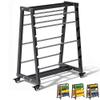 Ustinian Wire Spool Rack, Cable Organizer and Reel with Locking Wheels,Equipped with an adjustable spindle rod, For Electrical and Industrial Use, Holds up to 12 spool rods, 400 pound weight capacity view 1