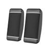 2 Pieces Wired Computer Speakers USB + AUX Mini PC Speaker for Laptop Desktop Phone 5W Audio Multimedia Loudspeaker with High Fidelity Sound (Black) view 1