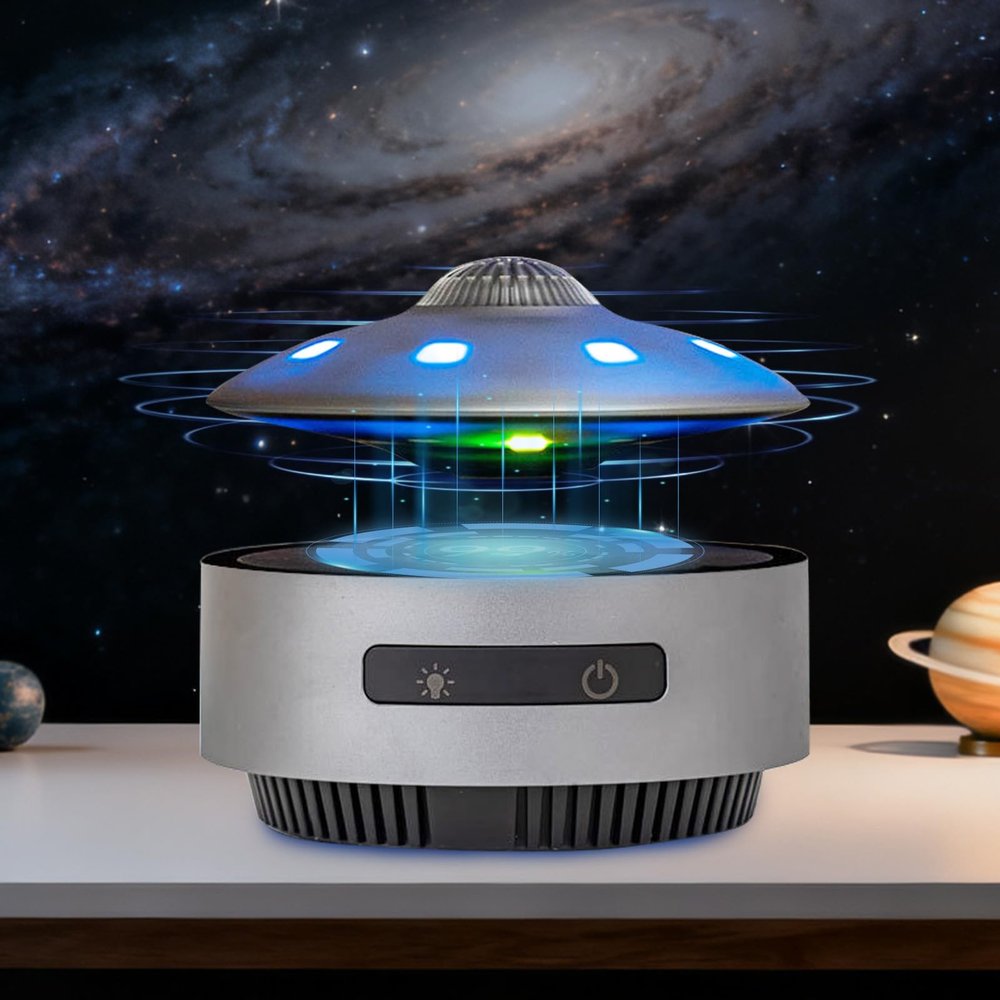 Magnetic Levitation UFO Bluetooth Speaker, Bluetooth 4.0 Wireless Floating Speakers 3D Sound, Cool Tech Gadgets for Home Office Decor Creative Gifts
