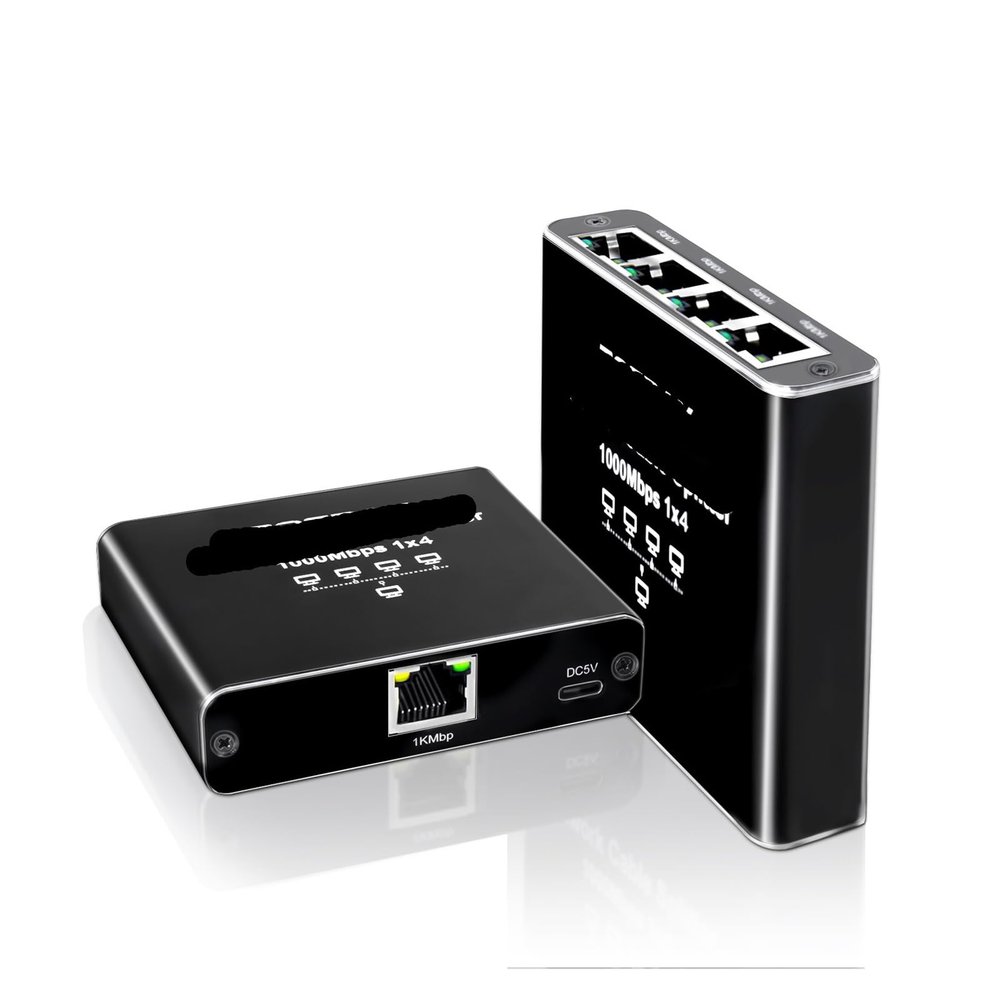 1 Pcs RJ45 Splitter 1 to 2/3/4 Ethernet Adapter Internet Network Cable Extender RJ45 Coupler(1 to 4)