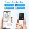 Wallet Tracker Card, Slim Card Tracker for Wallet Compatible with Apple Find My (iOS only), Bluetooth Tracker IP68, Rechargeable Item Finder for Keys, Bags, Passport, 4 pack Black[Apple MFi Certified] view 2