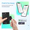 Wallet Tracker Card, Slim Card Tracker for Wallet Compatible with Apple Find My (iOS only), Bluetooth Tracker IP68, Rechargeable Item Finder for Keys, Bags, Passport, 4 pack Black[Apple MFi Certified] view 4