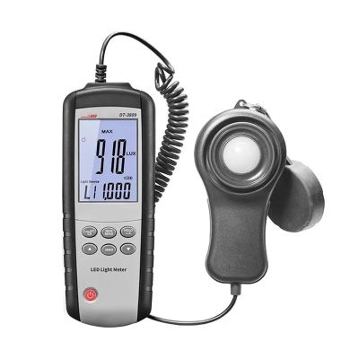 Digital LED Light Meter DT-3809 40-40000Lux/FC Measures All Visible Light 1.5M Sensor Cable