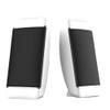 2 Pieces Wired Computer Speakers USB + AUX Mini PC Speaker for Laptop Desktop Phone 5W Audio Multimedia Loudspeaker with High Fidelity Sound (White) view 1