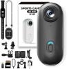 DianSCJ Action Camera, Body Cameras with Audio and Video Recording, Ipx7 Waterproof Underwater Camcorder, 360 Rotation Wearable Sports Camera, for Motorcycle, Bicycle, Diving, Travel (128G*A) view 1
