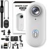 DianSCJ Action Camera, Body Cameras with Audio and Video Recording, Ipx7 Waterproof Underwater Camcorder, 360 Rotation Wearable Sports Camera, for Motorcycle, Bicycle, Diving, Travel (128G*B) view 1
