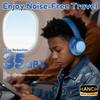 Candy Bila Active Kids Noise Cancelling Headphones, 60H Play Time Kids Bluetooth Headphones, Volume Limited, Bluetooth 6.0, USB C Charging, Headphones for iPad Tablet Airplane,Gradient Blue view 2