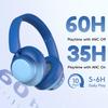 Candy Bila Active Kids Noise Cancelling Headphones, 60H Play Time Kids Bluetooth Headphones, Volume Limited, Bluetooth 6.0, USB C Charging, Headphones for iPad Tablet Airplane,Gradient Blue view 3