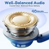 Candy Bila Active Kids Noise Cancelling Headphones, 60H Play Time Kids Bluetooth Headphones, Volume Limited, Bluetooth 6.0, USB C Charging, Headphones for iPad Tablet Airplane,Gradient Blue view 4