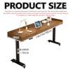 Adjustable Height Mobile Laptop Bed Desk with Drawer & Wheels - Overbed Table for Home & Hospital, Rolling Bedside Workstation, Perfect for Bedroom Use. view 2