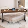Adjustable Height Mobile Laptop Bed Desk with Drawer & Wheels - Overbed Table for Home & Hospital, Rolling Bedside Workstation, Perfect for Bedroom Use. view 3