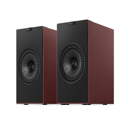 KEF Coda W Wireless HiFi Speakers (Pair, Vintage Burgundy)