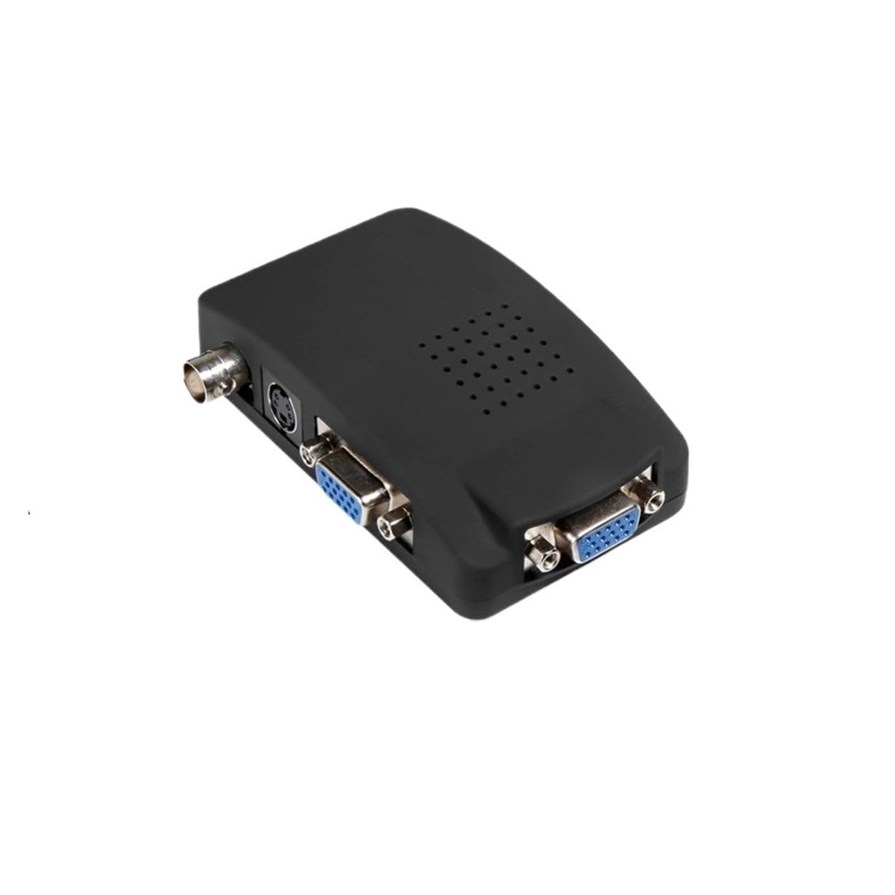 HYAGBCOP to V/GA Converter Camera BNC S-Video V/GA to Computer PC V/GA M>oni>tor Converter Adapter for PC TV Camera DVD DVR(US Plug)