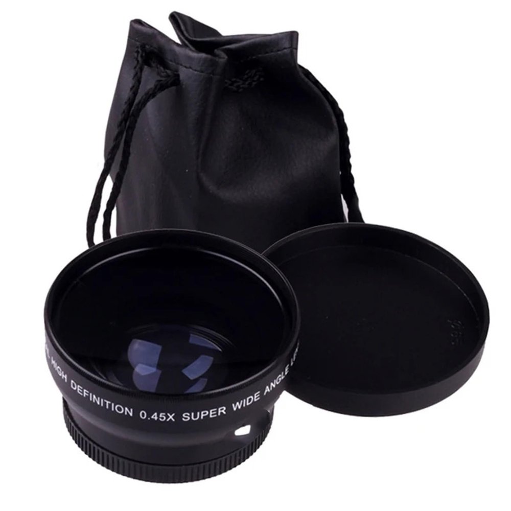 Compatible for Canon EOS 4000D 2000D 58MM 0.45x Wide Angle Lens with Macro for 18-55mm Lens