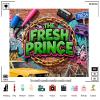 10x6.5ft Fresh Prince Photography Backdrop, Hip Hop 90s Style Graffiti Wall Gold Chain Design Party Banner Decorations Photoshoot Studio Props Fabric view 3
