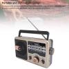Sanpyl Portable Radio, AM FM SW Full Band Radio, Music Player Support Bluetooth Storage Memory Card Playback (Gold) view 2