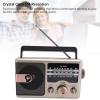 Sanpyl Portable Radio, AM FM SW Full Band Radio, Music Player Support Bluetooth Storage Memory Card Playback (Gold) view 4