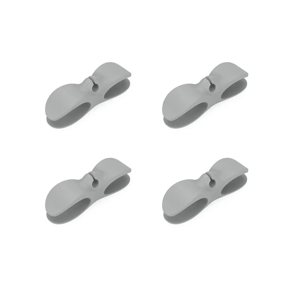 4pcs Cord Manager For Kitchen Appliance Wire Holder Cable Winder Bathroom Office Cord Management Cord Organizer Clips Wrapper(4pcs Grey)