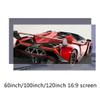 60 84 100 120 133inch Projector Screen High Brightness Reflective Fabric Cloth Projection Anti-Light Screen view 4