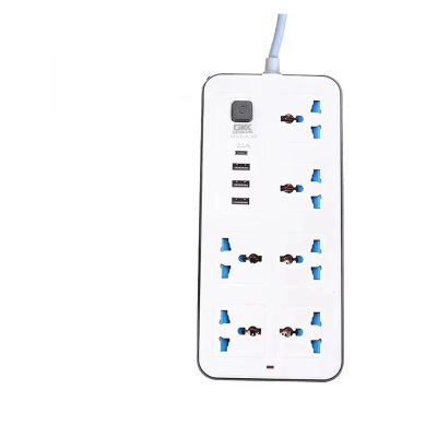 Multi Plug Type C USB Port Outlet Power Strip Universal Power Strip EU US UK Electrical Socket AC Power Socket 2M Extension Cord(Black US)