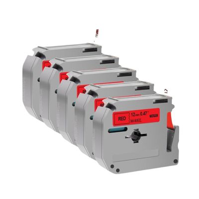 12mm MK-231 Compatible Tape 3/5PK Works with MK-131 MK-631 233 Label Tape for PT70 PT80 PT90 Label Makers(5PK Black on Red)