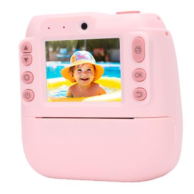 JTLB Instant Print Digital Camera 48MP 1080P HD Cute Dual Lens Thermal Instant Camera with 2.4 Inch Screen for Toddlers Birthday Xmas Gifts (Pink)