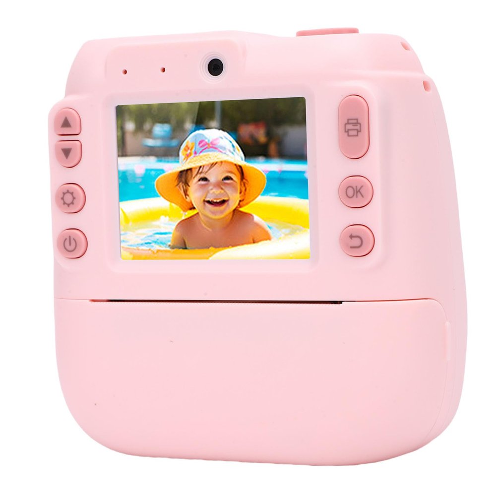 JTLB Instant Print Digital Camera 48MP 1080P HD Cute Dual Lens Thermal Instant Camera with 2.4 Inch Screen for Toddlers Birthday Xmas Gifts (Pink)