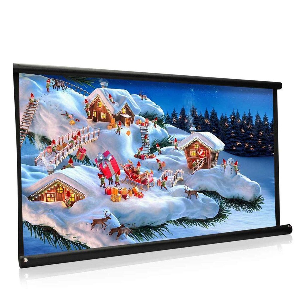 16:9 100 inch Foldable Projector Screen Canvas Front Home Theatre Projection Screen High Brightness Movie