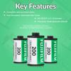 Fujifilm Fujicolor 400/200 ISO 35mm Color Film  3 Pack (36 Exposures Each) + PixiBytes Microfiber Cleaning Cloth Color Negative Film (200 Speed, 3 Single Roll) view 3