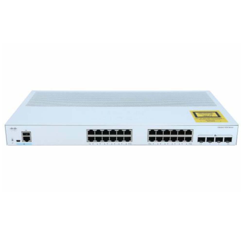 Catalyst C1000-24T-4X-L Network Switch, 24 Gigabit Ethernet Ports, 4 10G SFP+ Uplink Ports, Fanless Operation, Enhanced Limited (New Sealed)