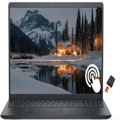 Dell Inspiron 15.6" FHD Touchscreen Business & Student Laptop Computer, 12GB RAM 512GB Storage (256GB SSD+256GB External), 8-Cores AMD Ryzen 7 Processor, Windows 11, Numeric Keypad, Black, No Mouse