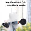Diydeg Phone Tripod Mount, 360 Degree Rotatable Bracket Universal Phone Holder Adjustable Clamp, 1/4in Screw Clip Aluminum Alloy Phone Stand Holder Clamp for Smartphones view 2