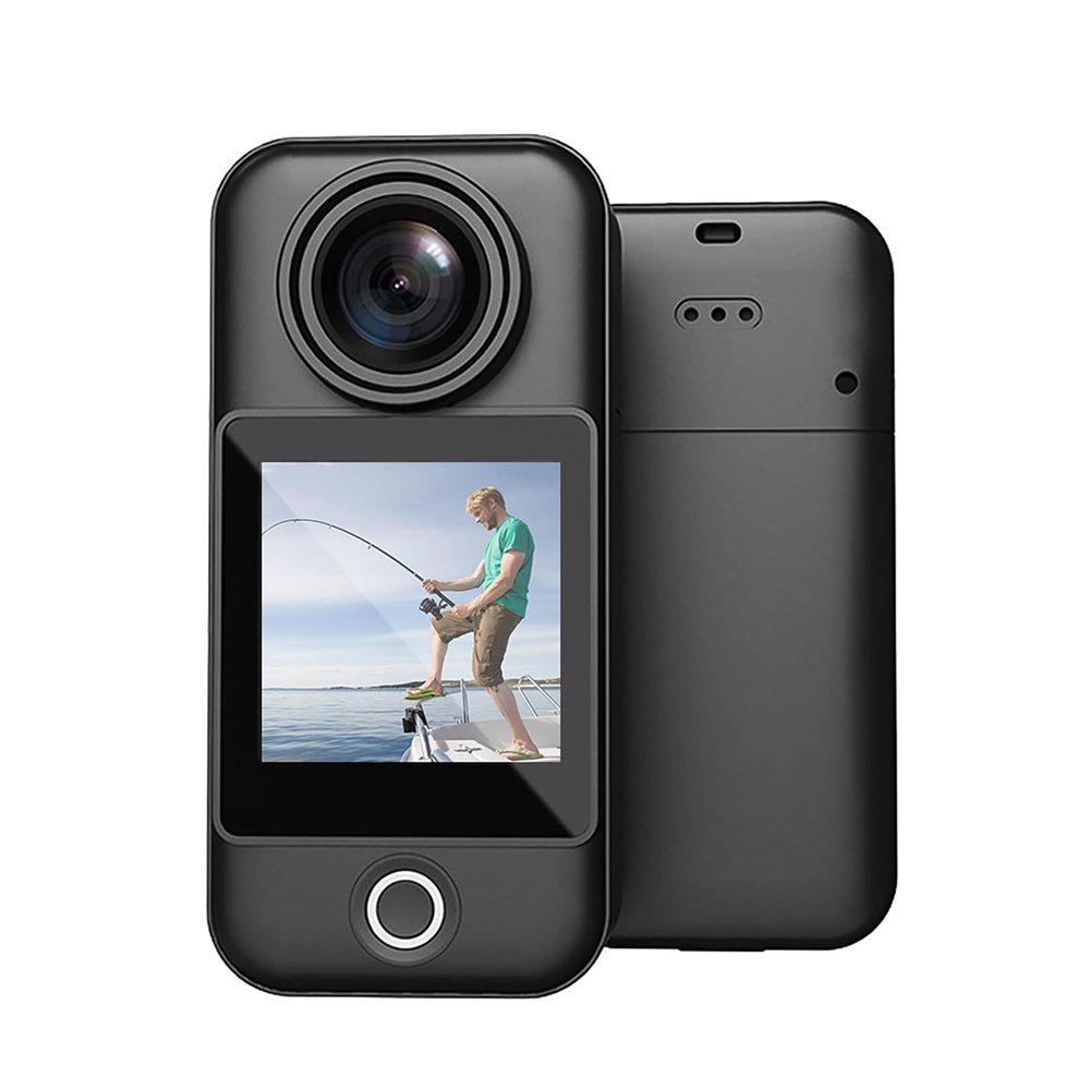 4K 30FPS Action Camera, 5G/2.4G WiFi Sports Camera with 1.33 Inch Touch Control Screens 154 Wide Angle Lens 6 Axis Gyro Stabilization for Cycling, Autorcycle (Black)