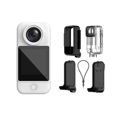 4K 30FPS Action Camera, 5G/2.4G WiFi Sports Camera with 1.33 Inch Touch Control Screens 154 Wide Angle Lens 6 Axis Gyro Stabilization for Cycling, Autorcycle (White)