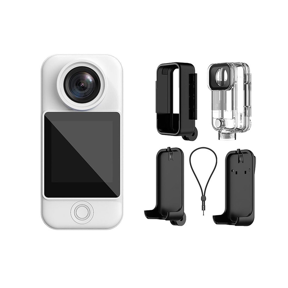 4K 30FPS Action Camera, 5G/2.4G WiFi Sports Camera with 1.33 Inch Touch Control Screens 154 Wide Angle Lens 6 Axis Gyro Stabilization for Cycling, Autorcycle (White)