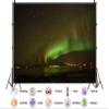 Shdasmil 10X5ft Fabric Northern Lights Backdrop Ice Trek Aurora Borealis Arctic Expedition Polar Scenery Photography Background Tapestry Home Decor Background Accent view 2