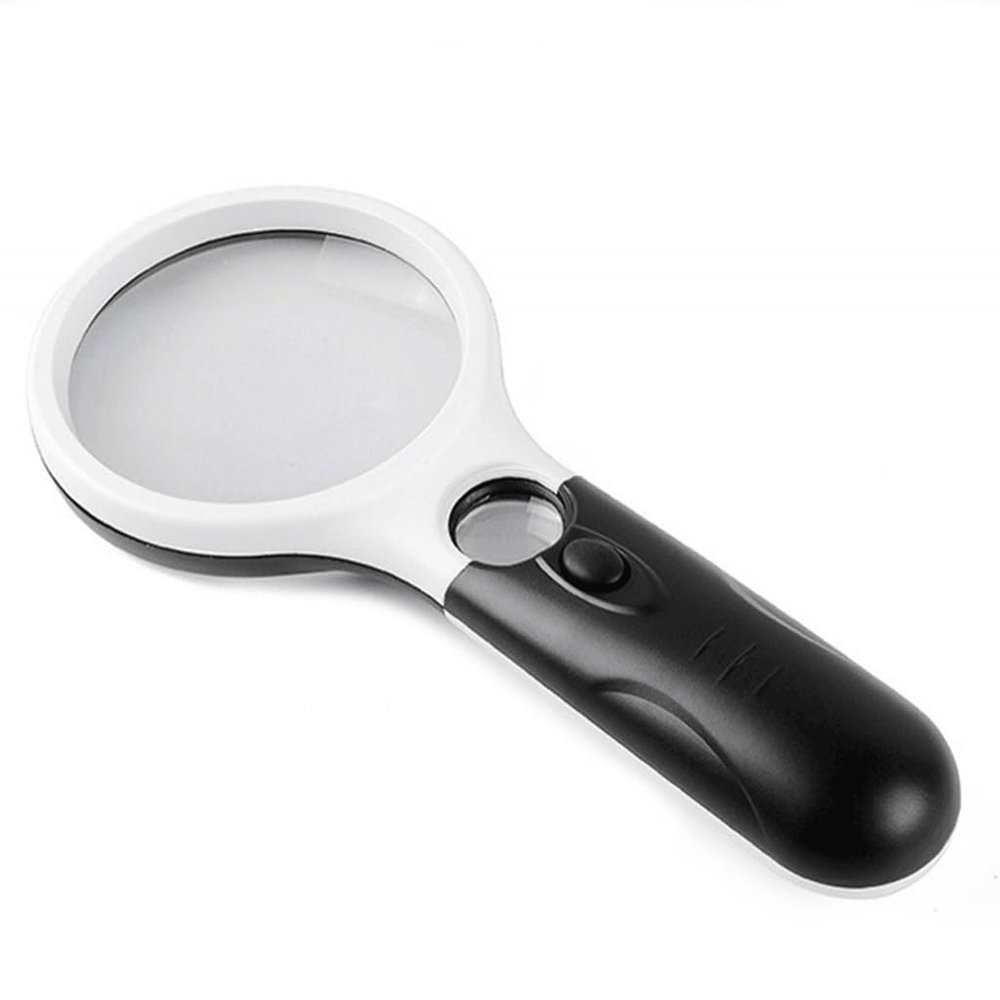 Portable Handheld Illuminated Magnifier Magnifying Glass Lens LED Light Aid for Seniors