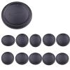 10 PCS Rear Lens Cap Camera Body Cap Set Camera Cover Anti-dust Protection Plastic Black for Fuji FX X Mount Excellent(Camera Body Cap) view 1